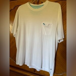 Tommy Bahama White Short Sleeve Tee with Pocket